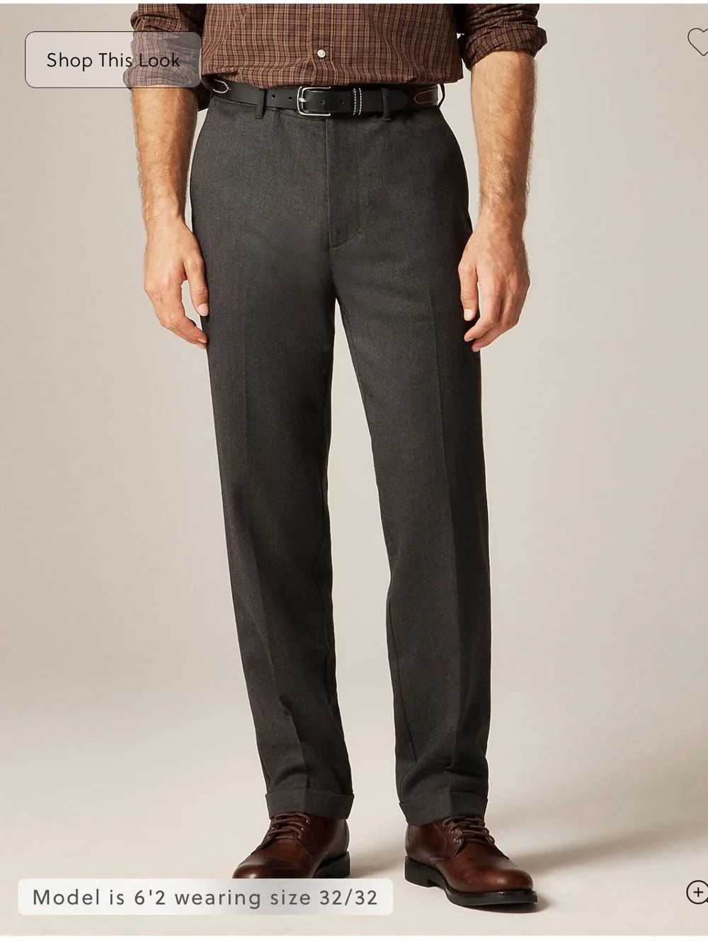 J.Crew Classic creased wool trouser 34/30